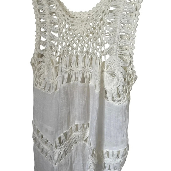 White Crochet Dress / Cover Up - Picture 2 of 3